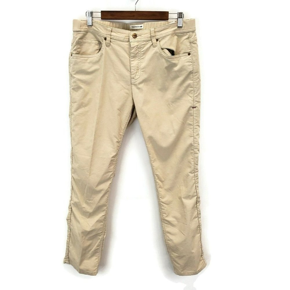 Toad&Co Women's Skinny Pants in Light Khaki corduroy